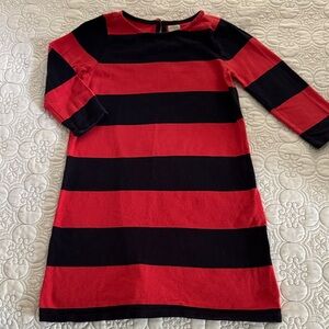 Crewcuts Kids Dress with Red and Black Stripes